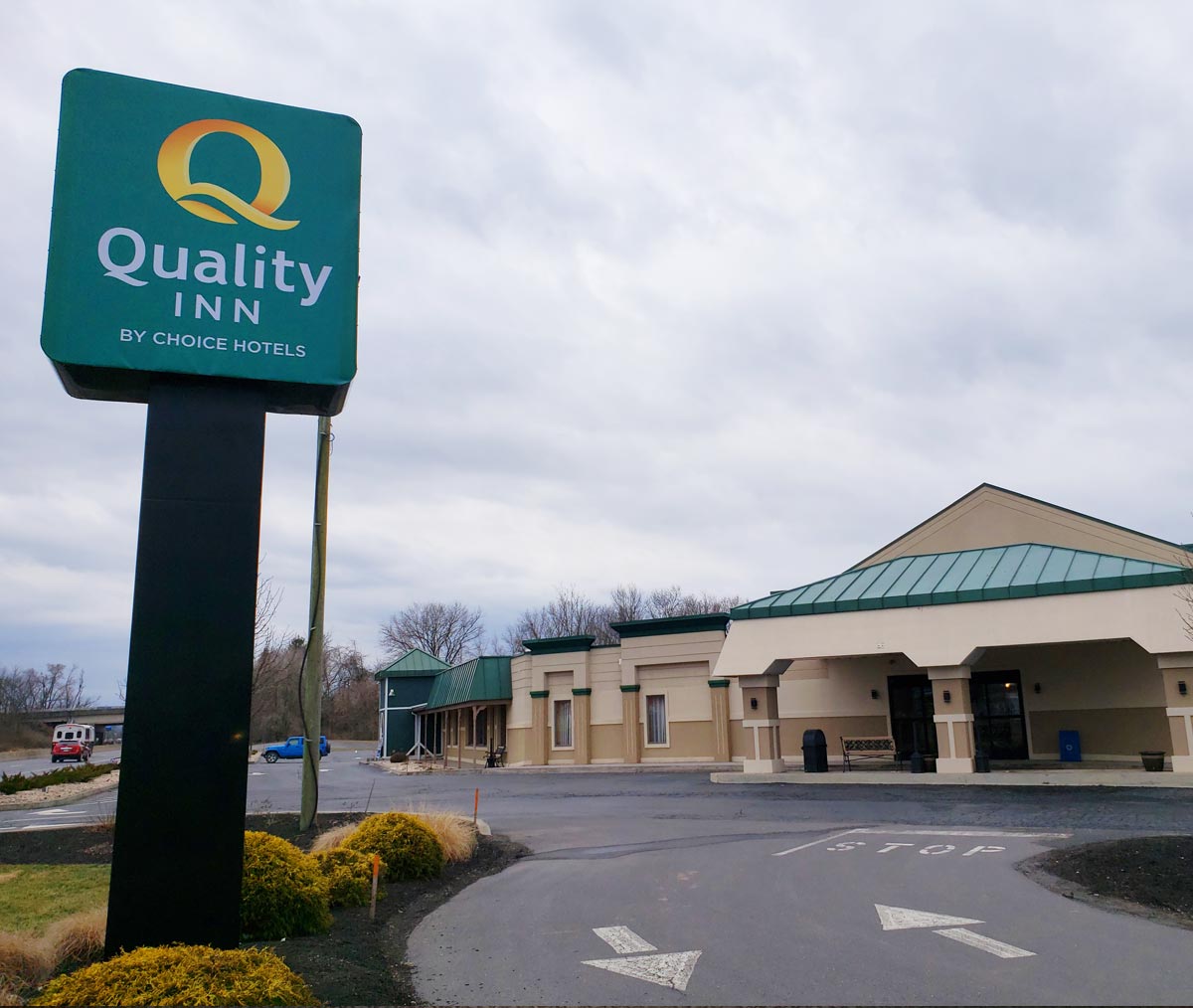 Exterior of the Quality Inn Hotel
